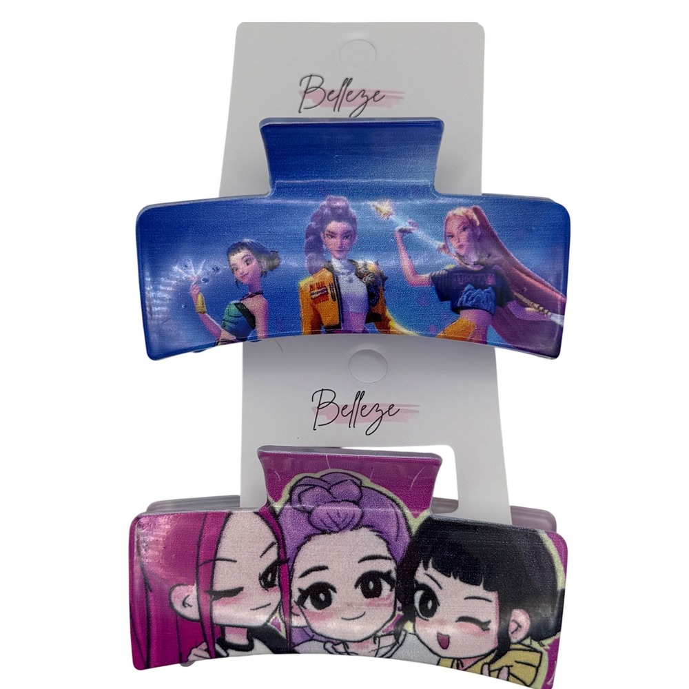 Kids Hair Claw Clips Set Cute Cartoon Character Design‎ Hair Accessories 2 Pack